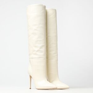 Chic Cream Over the Knee Women's Boots